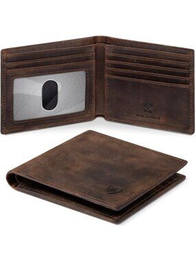 Slim Bifold RFID Blocking Leather Wallet for Men | Front Pocket Design, Stylish